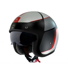 Cască open face MT Le Mans 2 S SV Luther B15, ochelari soare integrati - Rosu/Gri mat