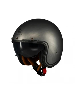 Casca open face moto MT Le Mans 2 S SV Scratched Chrome A2 (ochelari soare integrati) - Gri mat 