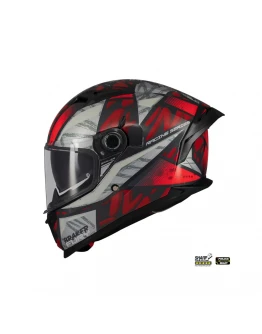 Casca integrala MT Braker SV Fury C5 rosu lucios (ochelari soare integrati) 