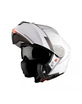 Casca flip-up MT Genesis SV A0 alb lucios Pinlock ready - omologare noua ECE 22.06