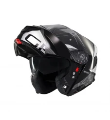 Cască modulară MT Genesis SV Atempo B2, Pinlock Ready vizieră: MT-V-25 - Negru/Gri