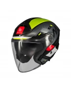 Casca open face MT Cosmo SV Silence B3 galben fluor lucios (ochelari soare integrati) | 1361C42131