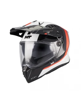 Casca touring/adventure MT Track SV Nomad A15, viziera:HS 12 - Negru/Alb/Rosu