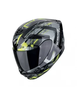 Casca integrala SCORPION EXO-391 CLUTTER - Negru/Galben fluo