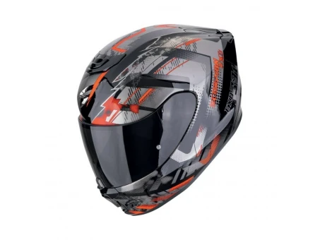 Casca integrala SCORPION EXO-391 CLUTTER - Negru/Rosu | 139-480-24