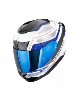 Cască integrală SCORPION EXO-391 LEO - Alb/Albastru