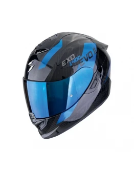 Cască integrală Scorpion EXO-1400 EVO II Carbon Air Platted - Negru/Albastru