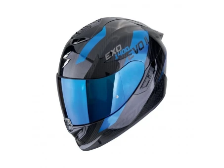 Cască integrală Scorpion EXO-1400 EVO II Carbon Air Platted - Negru/Albastru | 140-483-66