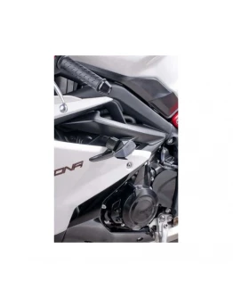 Crash pad PUIG R12 6570N negru cu cauciuc gri R12 TRIUMPH DAYTONA 675/R 13'-17' R12 TRIUMPH DAYTONA 675/R 13'-17'