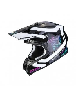 Casca cross-enduro SCORPION EXO VX-16 EVO AIR TUB - Negru,Alb
