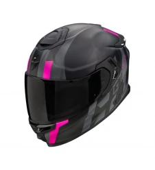 Cască moto integrală SCORPION EXO-GT SP Air Touradven - Negru mat/Roz