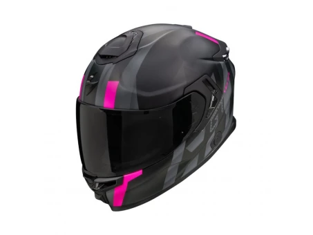 Cască moto integrală SCORPION EXO-GT SP Air Touradven - Negru mat/Roz | 150-467-179
