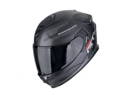 Cască moto integrală SCORPION EXO-GT SP Air Flex - Negru mat/Argintiu | 150-479-159