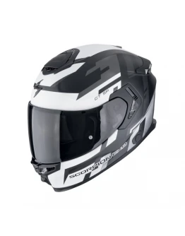 Cască moto integrală SCORPION EXO-GT SP Air Tornado - Negru mat/Argintiu