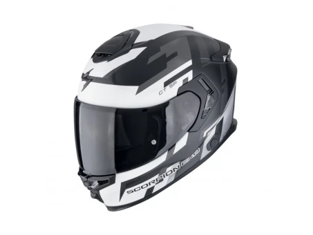 Cască moto integrală SCORPION EXO-GT SP Air Tornado - Negru mat/Argintiu | 150-507-159