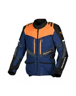 Geaca textil impermeabila touring/adventure MACNA DOMANE - Albastru,Portocaliu