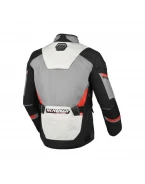 Geaca textil impermeabila touring MACNA ZASTRO - Gri deschis/Gri inchis/Negru