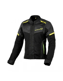 Geacă de vară textil damă MACNA ORCANO Night Eye 2.0 - Negru/Gri/Galben