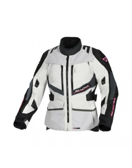 Geaca textil impermeabila dama touring/adventure MACNA DOMANE - Gri deschis,Negru