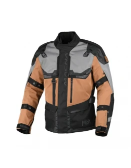 Geacă textil impermeabilă touring/adventure MACNA TOUROS - Maro/Gri/Negru
