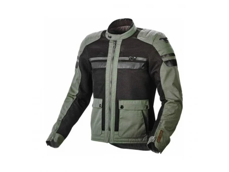 Geaca textil de vara MACNA FLUENT - verde/negru