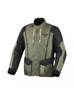 Geacă textil impermeabilă touring/adventure MACNA Air Hybrid 2.0 - Verde/Negru