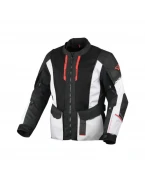 Geacă textil impermeabilă touring/adventure MACNA Air Hybrid 2.0 - Gri/Negru/Rosu | 1653621813
