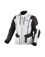 Geacă textil impermeabilă touring/adventure MACNA Air Hybrid 2.0 - Gri/Negru/Rosu | 1653621813