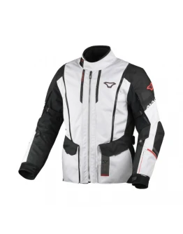 Geacă textil impermeabilă touring/adventure MACNA Air Hybrid 2.0 - Gri/Negru/Rosu