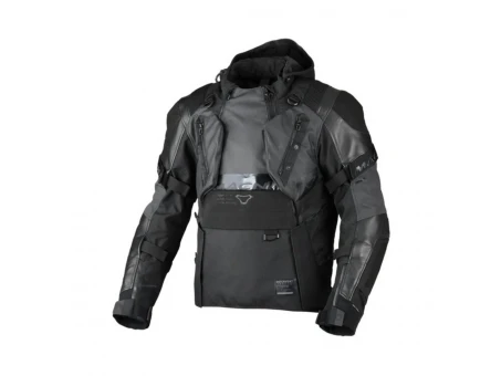 Geacă textil impermeabilă touring/adventure MACNA TRYTON - Negru | 1653678101