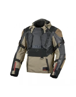 Geacă textil impermeabilă touring/adventure MACNA TRYTON - Taupe/Negru