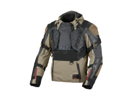 Geacă textil impermeabilă touring/adventure MACNA TRYTON - Taupe/Negru | 1653678810