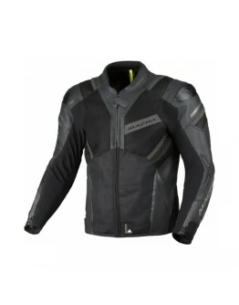 Geacă moto vară piele/textil MACNA Galvic - Negru