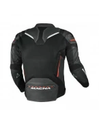 Geacă moto vară piele/textil MACNA Galvic - Negru/Rosu | 1653683130