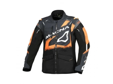 Geaca enduro/adventure MACNA LANDMARK - Negru/Gri/Portocaliu