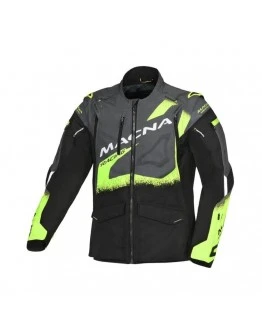 Geaca enduro/adventure MACNA LANDMARK - Negru,Gri deschis,Galben fluo