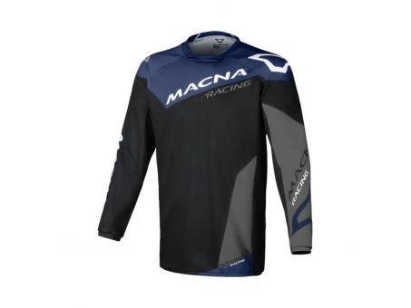 Tricou cross-enduro MACNA BACKYARD-1 - Negru/Albastru/Gri