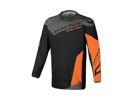Tricou cross-enduro MACNA BACKYARD-1 - Negru/Gri/Portocaliu