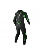 Combinezon piele 1 piesă MACNA ARMADYL - Negru/Verde/Alb | 1664211142