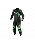 Combinezon piele 1 piesă MACNA ARMADYL - Negru/Verde/Alb | 1664211142