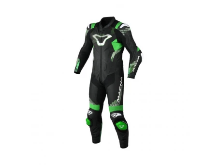 Combinezon piele 1 piesă MACNA ARMADYL - Negru/Verde/Alb | 1664211142