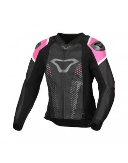 Geaca de piele dama sport/touring MACNA TRONNIQ - Negru,Roz