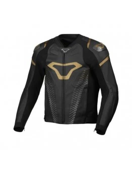 Geaca de piele sport/touring MACNA TRONNIQ - Negru,Auriu