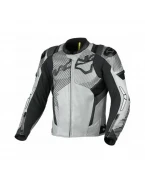 Geacă moto sport din piele MACNA Ignite - Gri/Negru | 1667588813