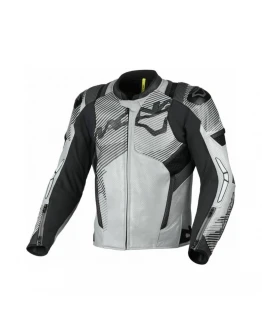 Geacă moto sport din piele MACNA Ignite - Gri/Negru