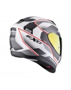 Casca integrala Scorpion EXO-520 EVO AIR Lena - Alb mat/Argintiu/Rosu | 172-499-310