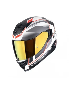Casca integrala Scorpion EXO-520 EVO AIR Lena - Alb mat/Argintiu/Rosu