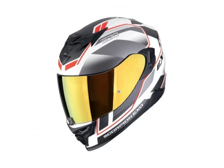 Casca integrala Scorpion EXO-520 EVO AIR Lena - Alb mat/Argintiu/Rosu | 172-499-310