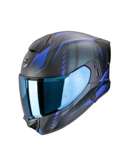 Cască integrală SCORPION EXO-530 AIR THERAS - Negru mat/Albastru