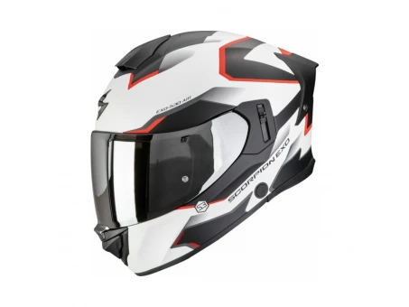 Cască integrală SCORPION EXO-530 AIR CLIP - Alb/Negru/Rosu | 173-531-292